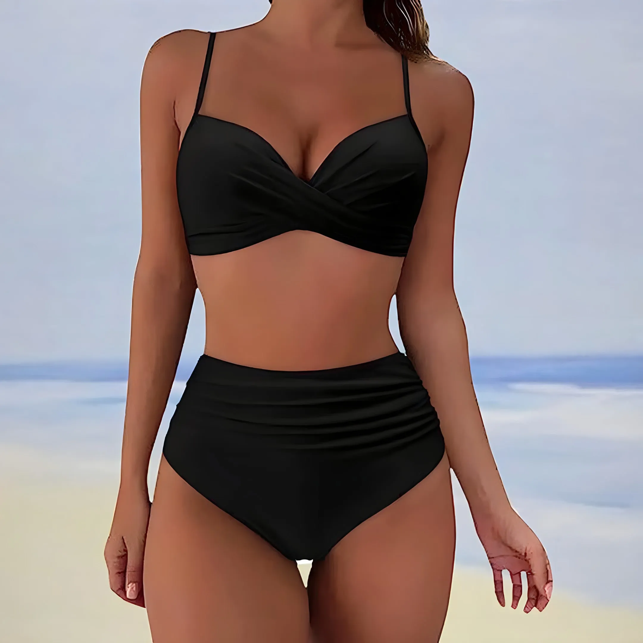 Aveline - Bikini Taille Haute légant