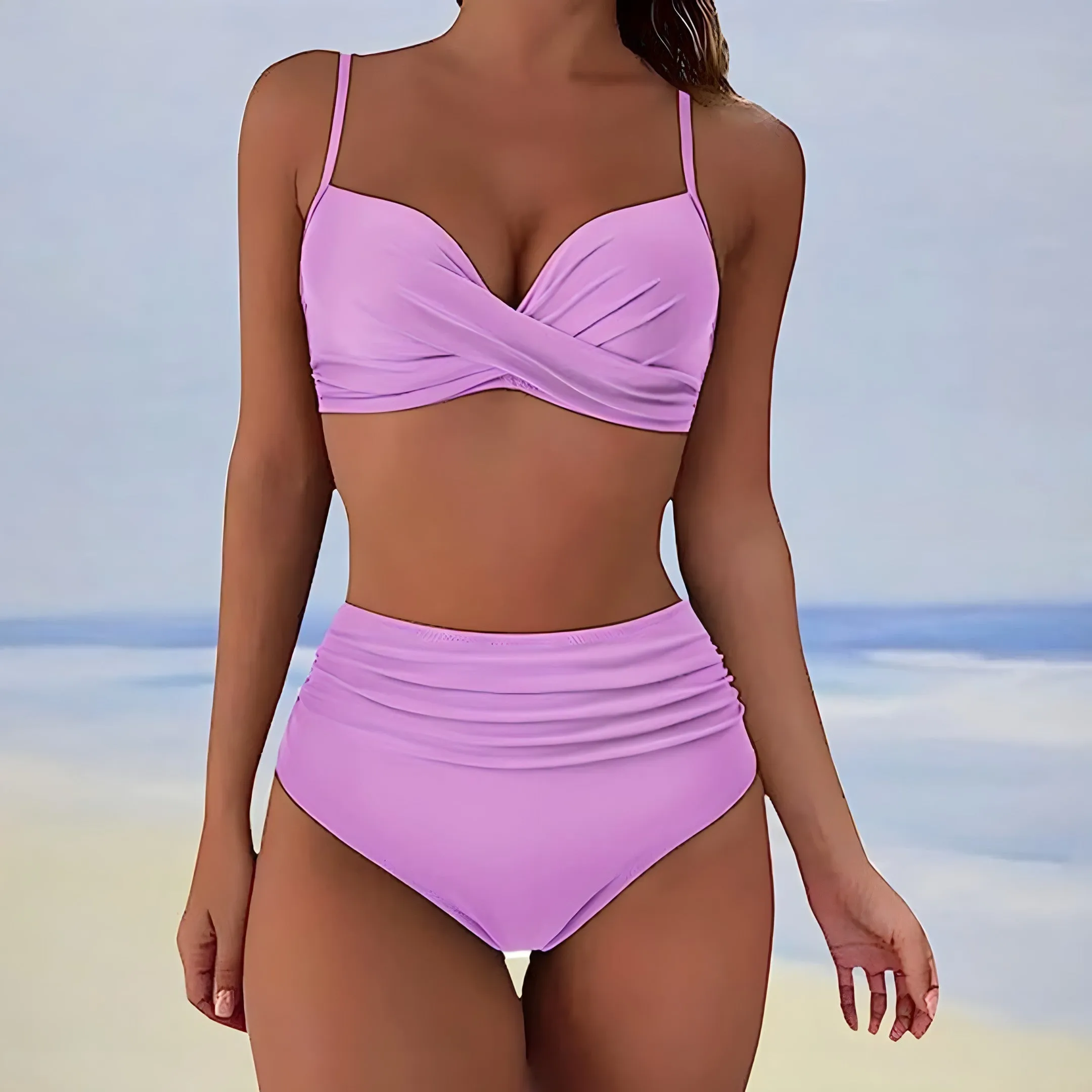 Aveline - Bikini Taille Haute légant