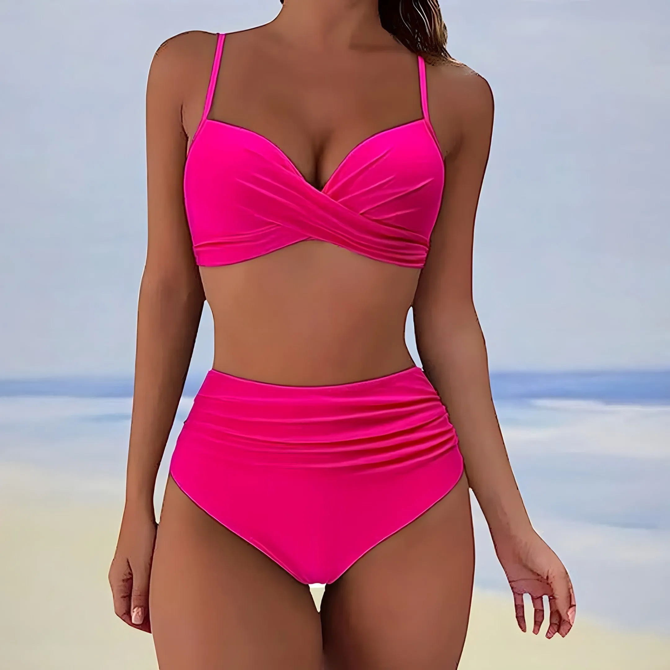 Aveline - Bikini Taille Haute légant