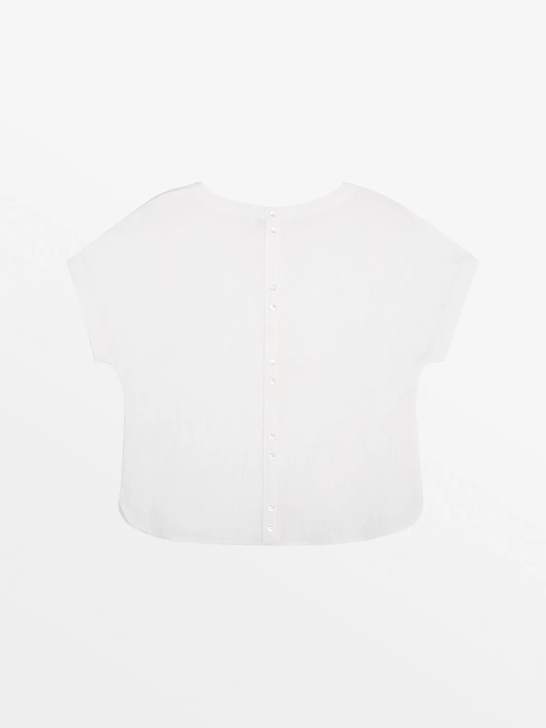 Blouse Femme Gaze de Coton Blanc tbs