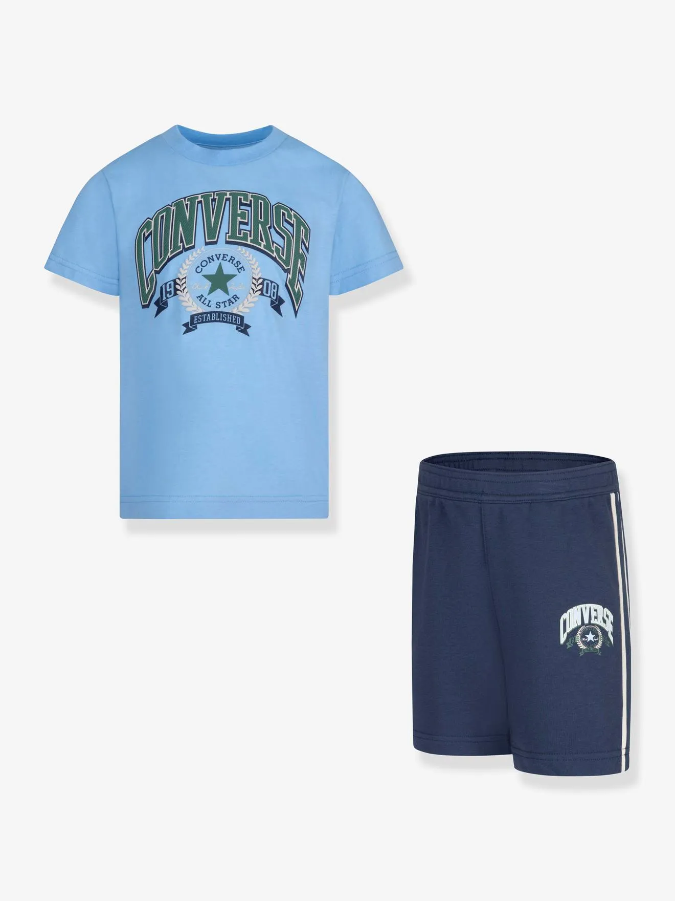 Ensemble short et t-shirt garçon CONVERSE marine - Converse