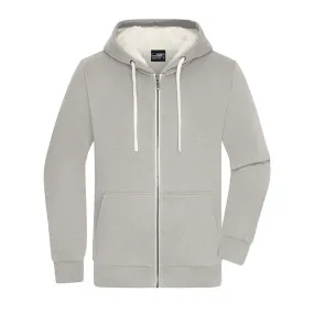 Gilet sweat sherpa - Homme - JN1320 - gris clair 