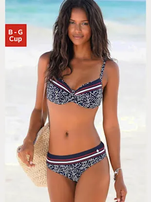 Haut de maillot de bain à armatures imprimé minimaliste