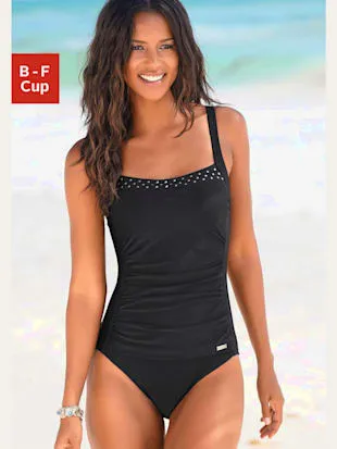 Maillot de bain moderne avec rivets décoratifs couleur doré